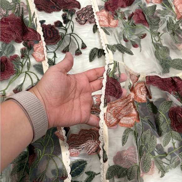 🆕 Altar'd State Lace Trim Sheer Fabric Size S - Picture 6 of 10